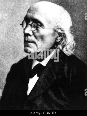 Fechner, Gustav Theodor, 19.4.1801 - 18.11.1887, physicien allemand, philosophe, portrait, vue latérale, Banque D'Images