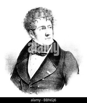 Chateaubriand, François René de, 4.9.1768 - 4.7.1848, auteur/écrivain français et politicien, portrait, après lithographie de Lordereau, XIXe siècle, Banque D'Images