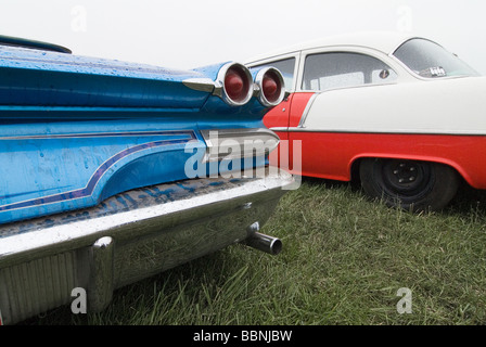 'Bottrop Kustom Kulture 2009' : Hot Rods, Kustoms, croiseurs et de l'art à l'aérodrome à Bottrop-Kirchhellen, Allemagne. Banque D'Images