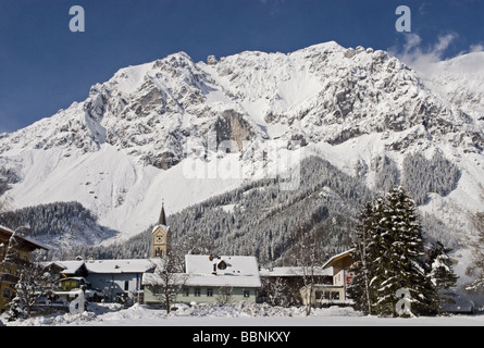 Géographie / voyage, Autriche, Styrie, Ramsau am Dachstein, vue sur ville, Additional-Rights Clearance-Info-Not-Available- Banque D'Images