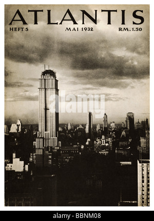 Presse / médias, journaux / magazines, 'Atlantis', 4ème volume, numéro 5, Berlin, mai 1932, titre, New York City, , Banque D'Images