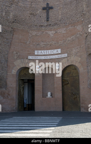 Géographie / voyage, Italie, Rome, Basilique Santa Maria degli Angeli e dei Martiri, vue extérieure, ancien Tepidarium des thermes de Dioclétien,-Additional-Rights Clearance-Info-Not-Available Banque D'Images