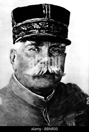 Joffre, Joseph, 21.1.1852 - 3.1.1931, général français, Commandant suprême de l'Armée française 1914 - 1916, portrait, après peinture contemporaine, Banque D'Images