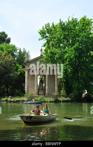 Temple d'Esculape, la Villa Borghese, Rome, Latium, Italie Banque D'Images