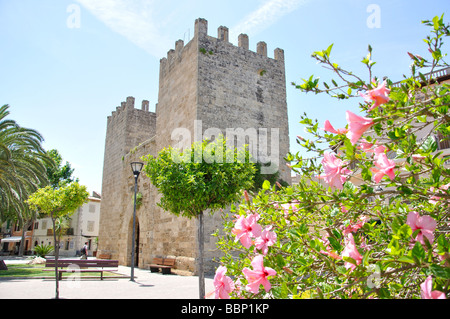 Porte de la ville médiévale, Vieille Ville, Alcudia, Mallorca Alcudia, municipalité, Îles Baléares, Espagne Banque D'Images
