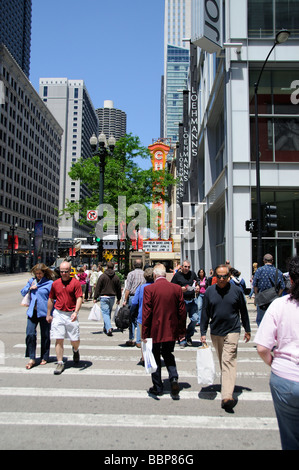 Chicago Theatre de State Street dans le centre-ville de New York USA Banque D'Images