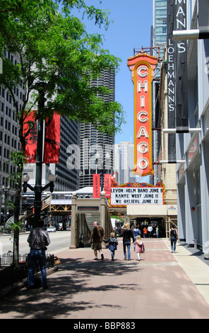 Chicago Theatre de State Street dans le centre-ville de New York USA Banque D'Images