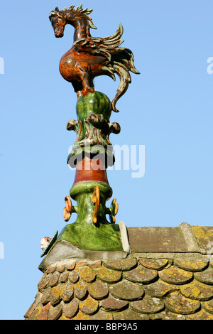 Embout EN FORME D'UN CHEVAL, l'HÔTEL RESTAURANT "LE NORMANDY BARRIERE', Deauville, Calvados (14), NORMANDIE, France Banque D'Images