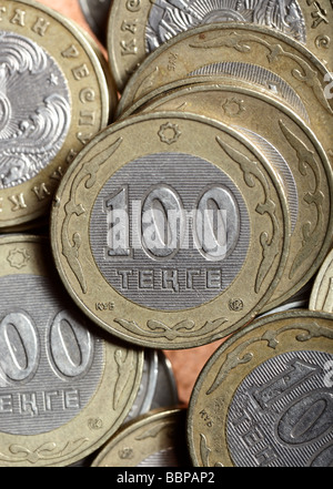 Photo macro d'une centaine de Kazakhstan tenge Banque D'Images