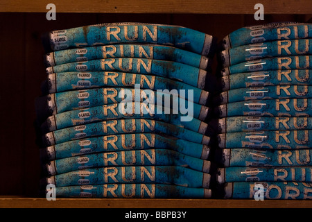 Run Forrest Run T shirts à vendre dans la boutique de Bubba Gump sur San Francisco's Pier 39. Banque D'Images