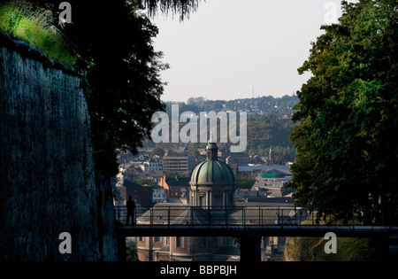 Vue depuis la Citadelle de Namur Wallonie Belgique Banque D'Images