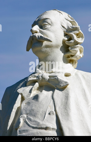 STATUE DE Gustave Flaubert (1821-1880), TROUVILLE-SUR-MER, Calvados (14), NORMANDIE, France Banque D'Images