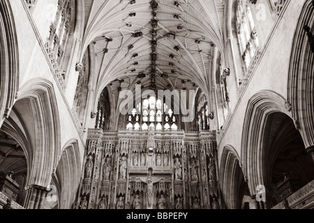 Maître-Autel dans la cathédrale de Winchester, Winchester, Hampshire, Angleterre, Royaume-Uni Banque D'Images