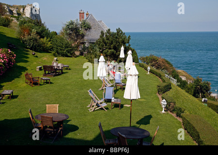 Le PARC DE L'hôtel 'DORMY HOUSE', ETRETAT, Seine-maritime (76), NORMANDIE, France Banque D'Images