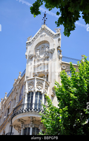 Façade moderniste, Gran Hotel, Plaça Weyler, Palma de Majorque, Palma de Majorque, municipalité, Iles Baléares, Espagne Banque D'Images