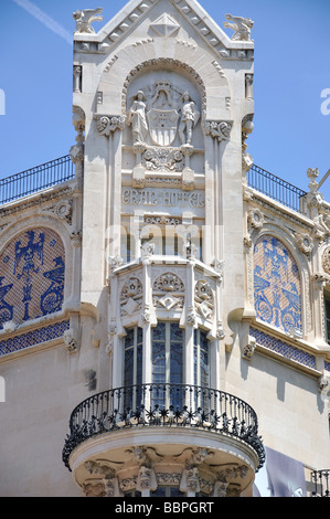 Façade moderniste, Gran Hotel, Plaça Weyler, Palma de Majorque, Palma de Majorque, municipalité, Iles Baléares, Espagne Banque D'Images