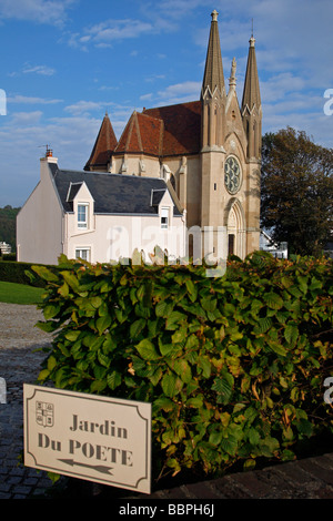 Le jardin du poète, NOTRE-DAME-DES-FLOTS CHAPELLE, SAINTE-ADRESSE, LE HAVRE, Seine-maritime (76), NORMANDIE, France Banque D'Images