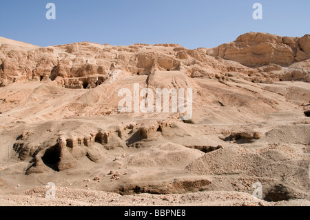 Gournah vieux village désert Egypte Thebe Vallée des Rois Banque D'Images