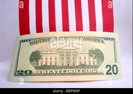 Stars Stripes et Dollars Banque D'Images