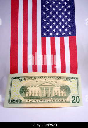 Stars Stripes et Dollars Banque D'Images