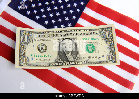 Stars Stripes et Dollars Banque D'Images