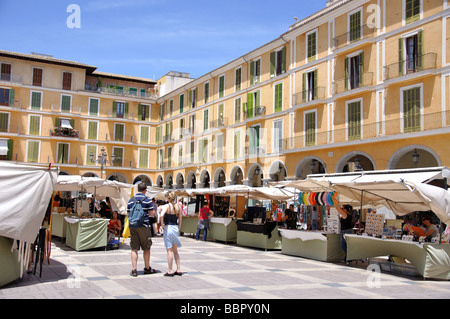 Les étals du marché, Plaça Major, Palma de Majorque, Palma de Majorque, municipalité, Iles Baléares, Espagne Banque D'Images