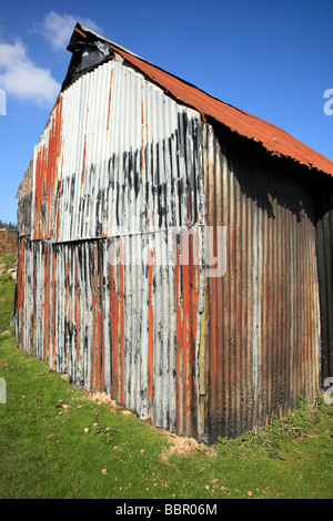 Tôle ondulée Shed Trefil Wales UK Banque D'Images