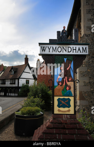 La ville signe en Wymondham à Norfolk. Banque D'Images