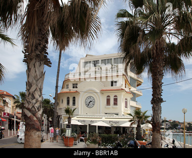 Juan Les Pins Promenade Cafe de la plage Cote d Azur Banque D'Images