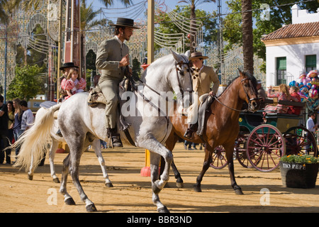 Jerez de la Frontera Espagne Andalousie foire du cheval Banque D'Images