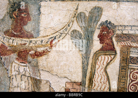 Murale, musée archéologique, Héraklion, Crète, Grèce Banque D'Images