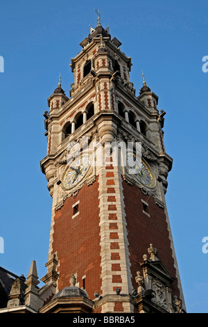 Beffroi de la CCI (CHAMBRE DE COMMERCE ET D'INDUSTRIE), PLACE DU THÉÂTRE, LILLE, NORD (59), FRANCE Banque D'Images