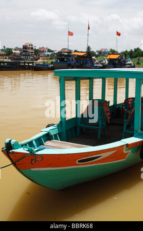 Bateau coloré, 'Rivière Thu Bon', 'Hoi An, Vietnam' Banque D'Images