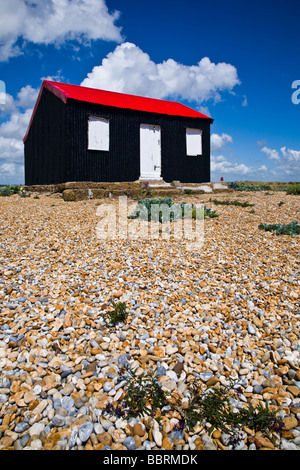 Hutte couverte rouge Banque D'Images