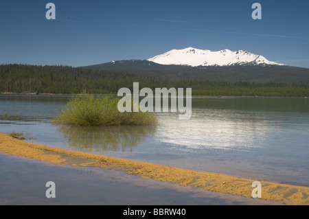 Pointe diamant Oregon de Crescent Lake Banque D'Images