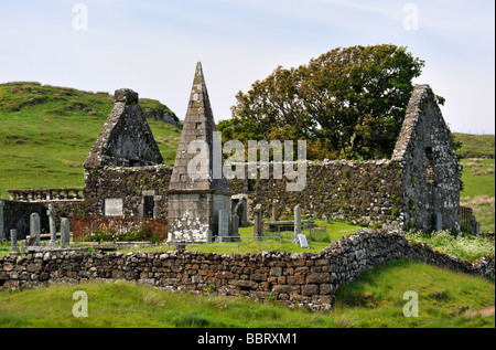 L'église en ruine de Saint Mary, Kilmuir, Dunvegan, Duirinish, île de Skye, Hébrides intérieures, Ecosse, Royaume-Uni, Europe. Banque D'Images