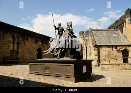 La statue de Harry Hotspur à Alnwick Castle Banque D'Images