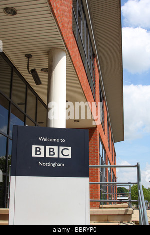 Une télévision régionale de la BBC et de radio studio à Nottingham, Angleterre, Royaume-Uni Banque D'Images