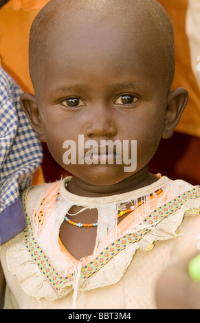 Samburu Enfant - près de la réserve nationale de Samburu, Kenya Banque D'Images