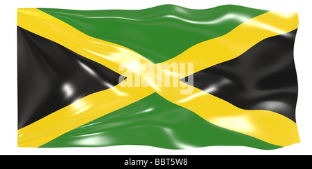 Grande Image du drapeau de la Jamaïque Banque D'Images