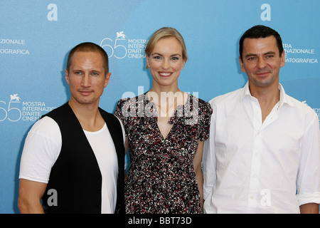 BENNO FURMANN NINA HOSS CHRISTIAN PETZOLD PAYS JERICHOW PHOTOCALL. 65ème FESTIVAL DU FILM DE VENISE LIDO Venise ITALIE 28 Août 2008 Banque D'Images