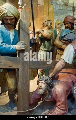 Via crucis sanctuaire, Cerveno, Lombardie, Italie Banque D'Images