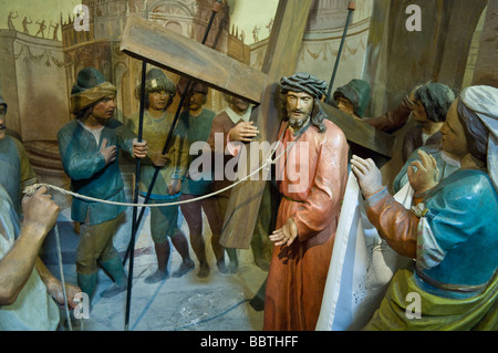 Via crucis sanctuaire, Cerveno, Lombardie, Italie Banque D'Images