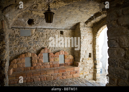 La porte San Sebastiano, Seborga, Ligury, Italie Banque D'Images