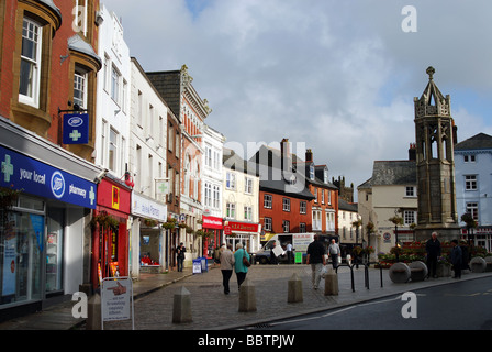 Launceston, Cornwall Square. Banque D'Images