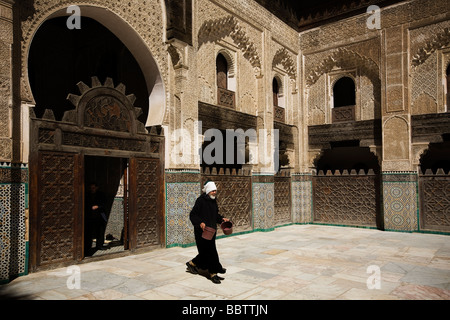 Medersa Bou Inania de Fès , Maroc, Afrique du Nord Banque D'Images