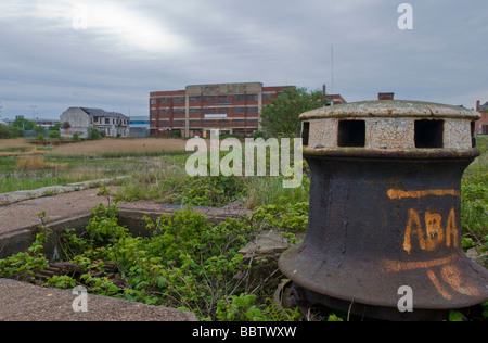 Le Seigneur abadndoned bâtiment de ligne, St Andrew's Dock, Kingston Upon Hull Banque D'Images