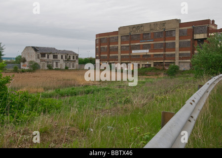 Le Seigneur abadndoned bâtiment de ligne, St Andrew's Dock, Kingston Upon Hull Banque D'Images
