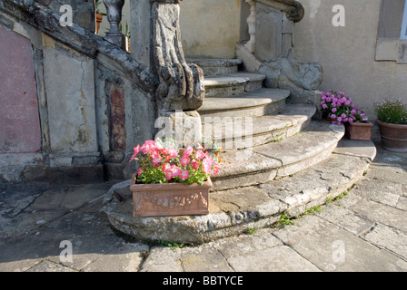 Étapes de la Villa Lucca Fabbrica di San Martino dans la Lucchese hills Banque D'Images