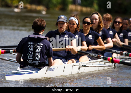 L'équipe d'aviron de l'Oriel College, été VIIIs, l'Université d'Oxford, 2009 Banque D'Images